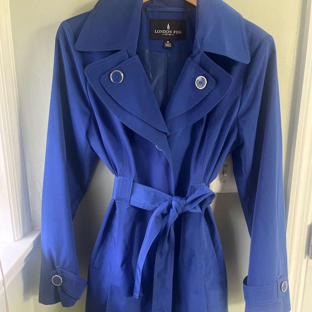 London Fog Women's Blue Trench Coat